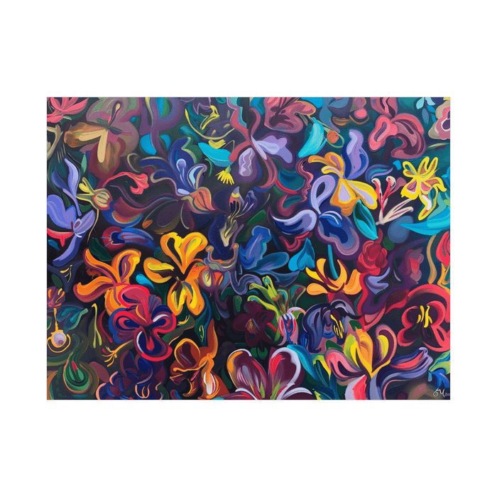 Lots of colorful flowers - ArtDeco Canvas