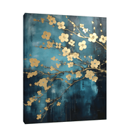 Lots of golden flowers - ArtDeco Canvas