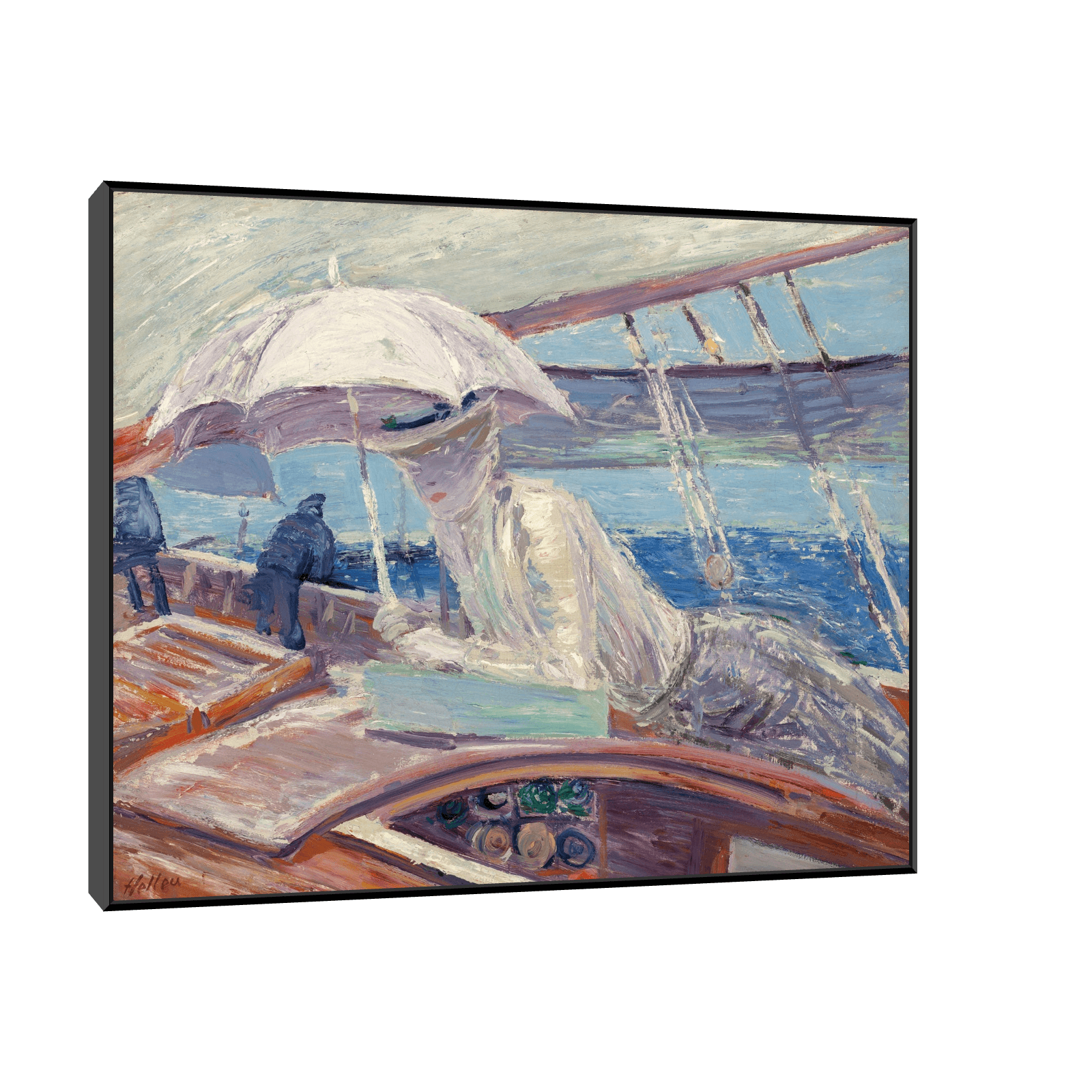 Madame Helleu aboard the yacht ‘Bird’, Paul César Helleu - ArtDeco Canvas