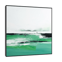 Marshy landscape with distant hill - ArtDeco Canvas