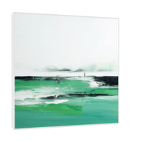 Marshy landscape with distant hill - ArtDeco Canvas
