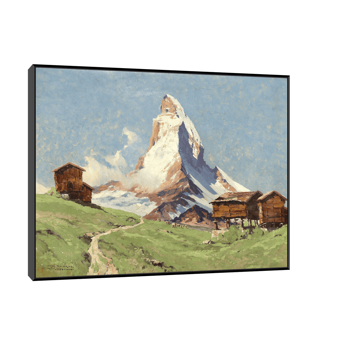 Matterhorn und Riffelsee, Hans Maurus - ArtDeco Canvas