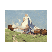 Matterhorn und Riffelsee, Hans Maurus - ArtDeco Canvas