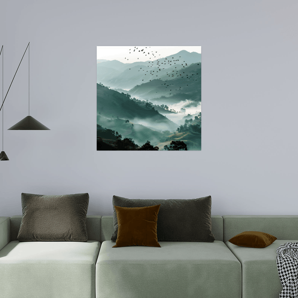 Misty mountain - ArtDeco Canvas