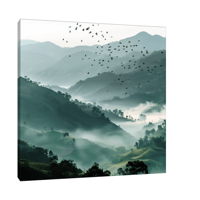 Misty mountain - ArtDeco Canvas