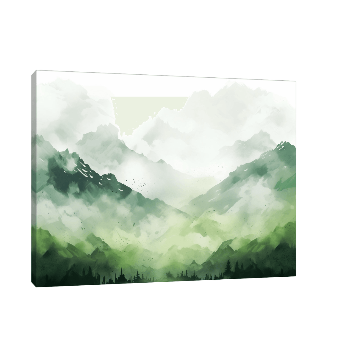 Misty mountain morning - ArtDeco Canvas