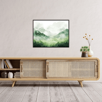 Misty mountain morning - ArtDeco Canvas