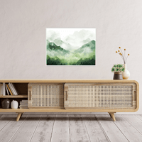 Misty mountain morning - ArtDeco Canvas