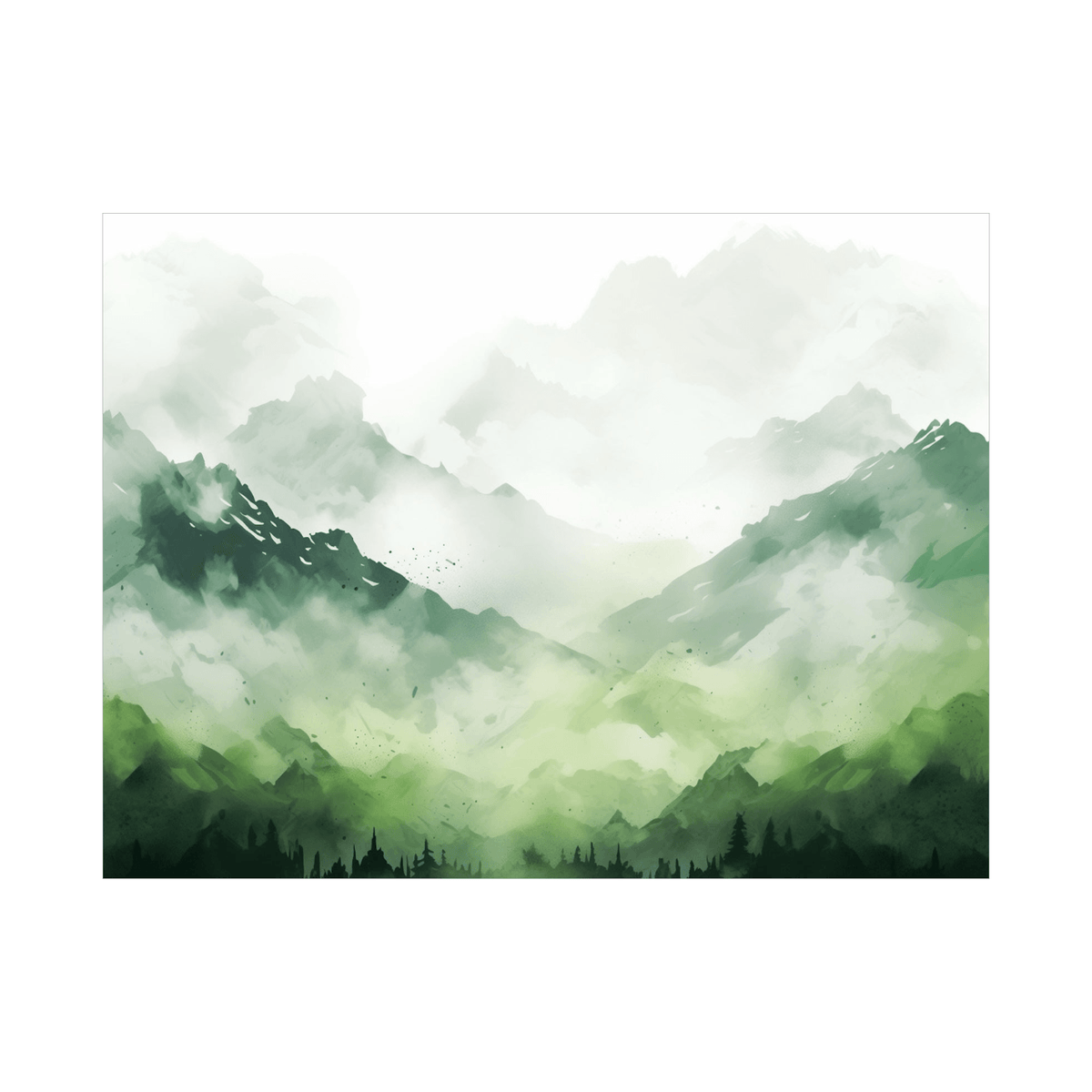 Misty mountain morning - ArtDeco Canvas