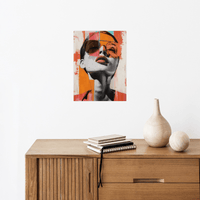 Modern girl with broken sunglasses - ArtDeco Canvas