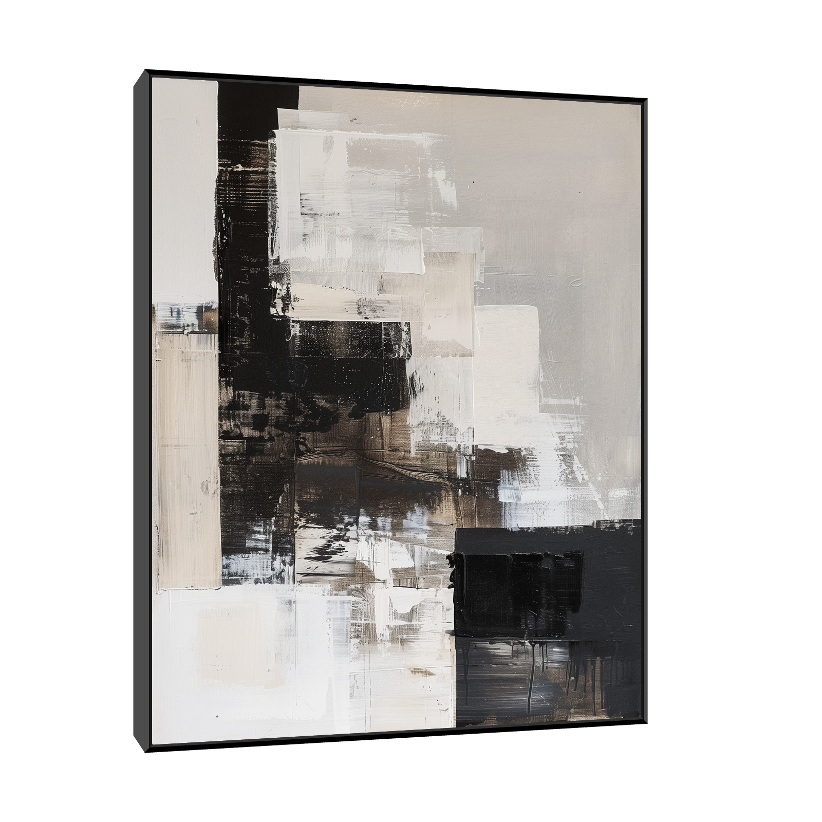 Monochrome Rhythm – Neutral Abstract Wall Art
