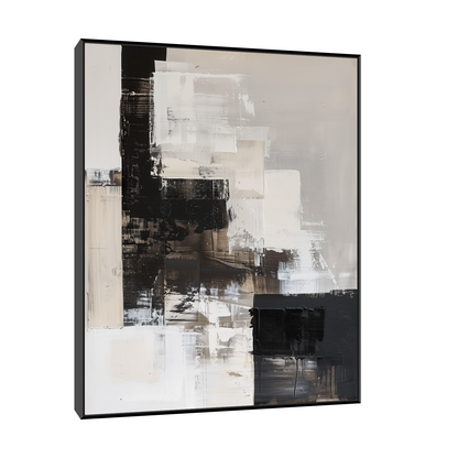 Monochrome Rhythm – Neutral Abstract Wall Art