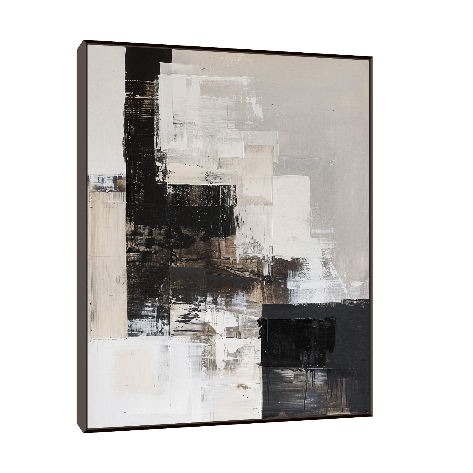 Monochrome Rhythm – Neutral Abstract Wall Art