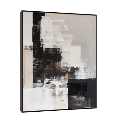Monochrome Rhythm – Neutral Abstract Wall Art