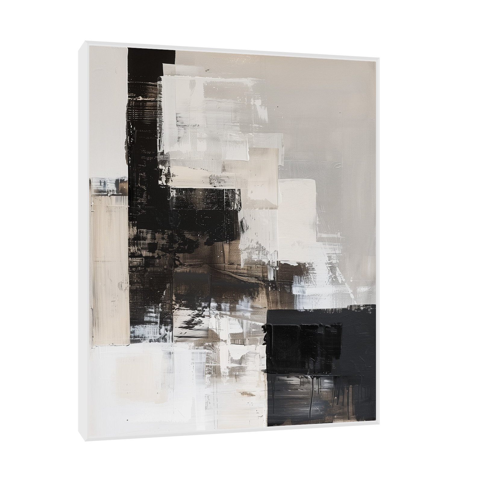 Monochrome Rhythm – Neutral Abstract Wall Art