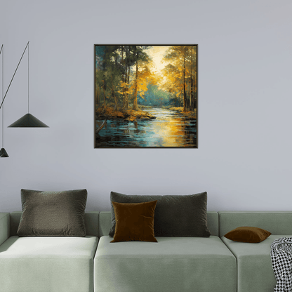 Morning mood in the forest - ArtDeco Canvas