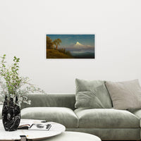 Mount St. Helens, Columbia River, Albert Bierstadt - ArtDeco Canvas