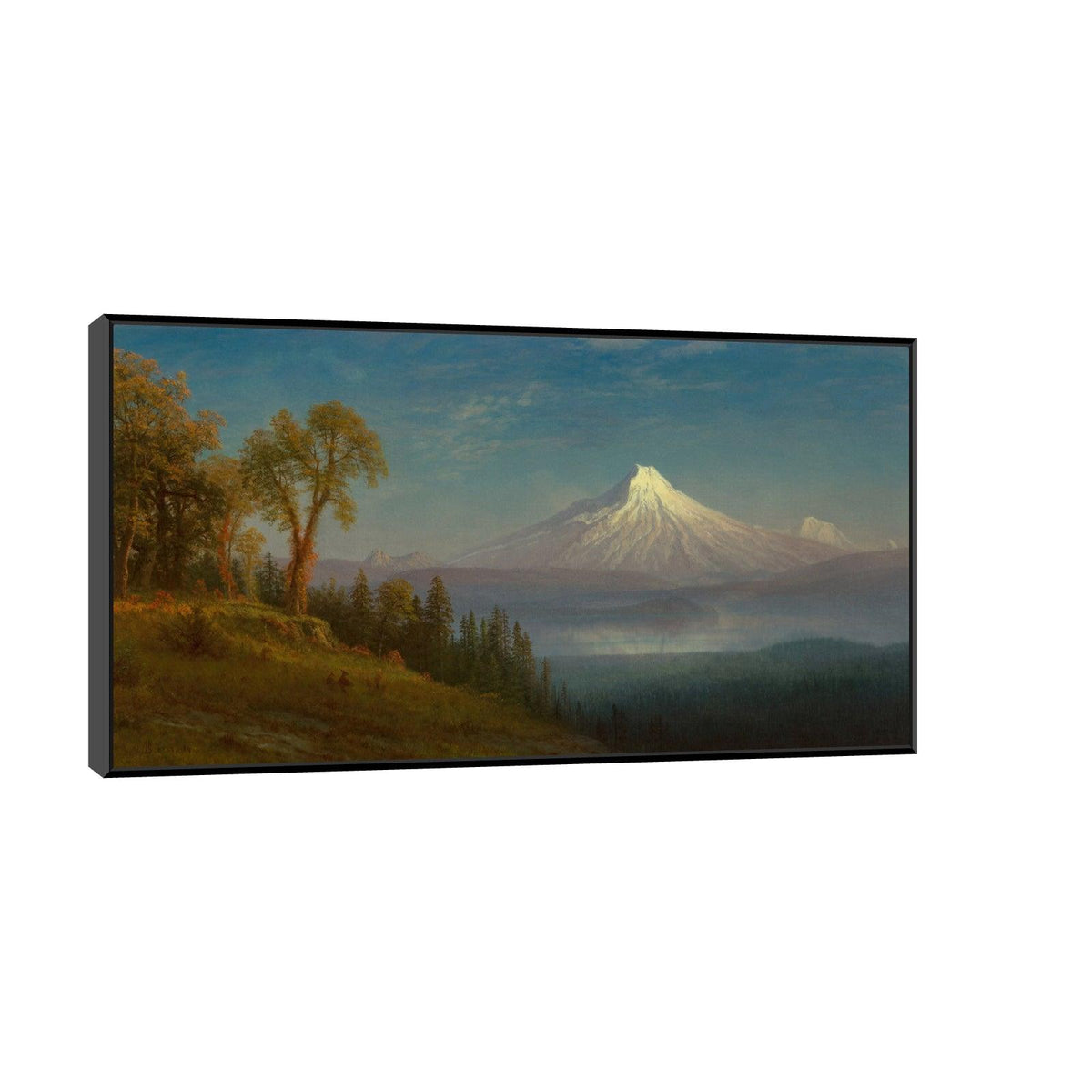 Mount St. Helens, Columbia River, Albert Bierstadt - ArtDeco Canvas