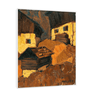 Mountain farm, Oskar Mulley - ArtDeco Canvas