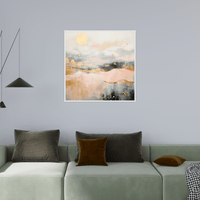 Mountain view in pink - ArtDeco Canvas