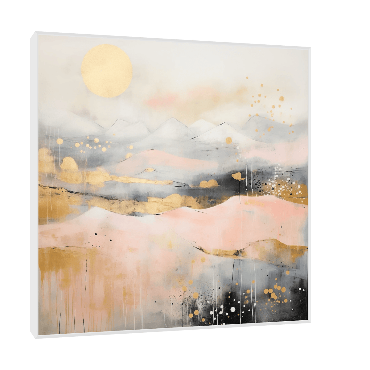 Mountain view in pink - ArtDeco Canvas