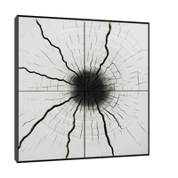 Multi crack log with the burned core - ArtDeco Canvas