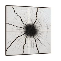 Multi crack log with the burned core - ArtDeco Canvas