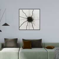 Multi crack log with the burned core - ArtDeco Canvas