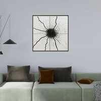 Multi crack log with the burned core - ArtDeco Canvas