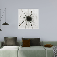Multi crack log with the burned core - ArtDeco Canvas