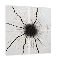 Multi crack log with the burned core - ArtDeco Canvas