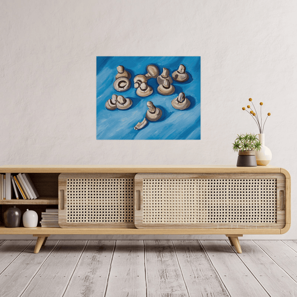 Mushrooms on a Blue Background, Marsden Hartley - ArtDeco Canvas