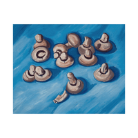 Mushrooms on a Blue Background, Marsden Hartley - ArtDeco Canvas