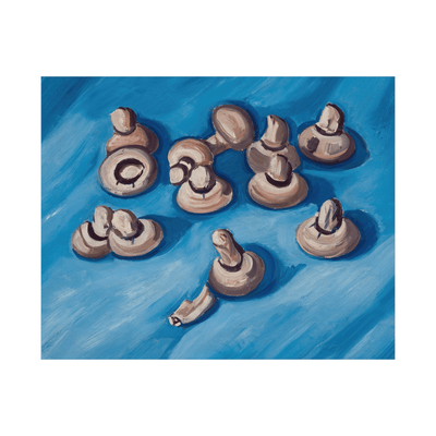 Mushrooms on a Blue Background, Marsden Hartley - ArtDeco Canvas
