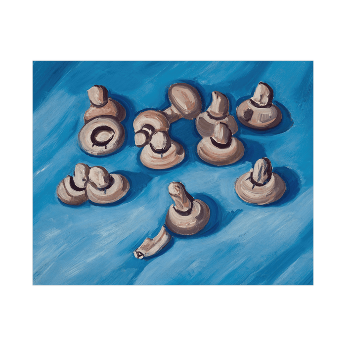 Mushrooms on a Blue Background, Marsden Hartley - ArtDeco Canvas