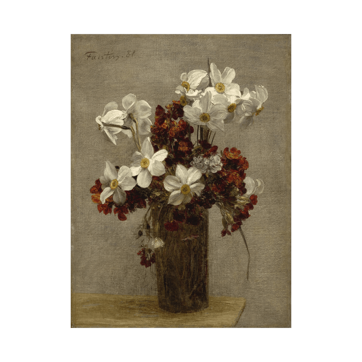 Narcisses, Henri Fantin-Latour - ArtDeco Canvas