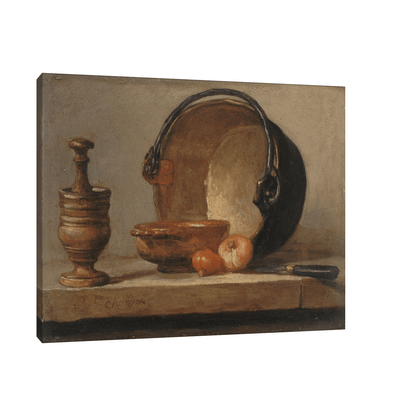 Nature morte au chaudron de cuivre, Jean Siméon Chardin - ArtDeco Canvas