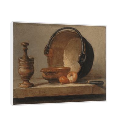 Nature morte au chaudron de cuivre, Jean Siméon Chardin - ArtDeco Canvas
