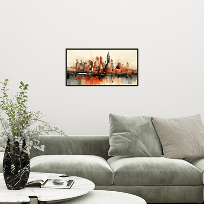 New York City Panorama in pastel colors - ArtDeco Canvas