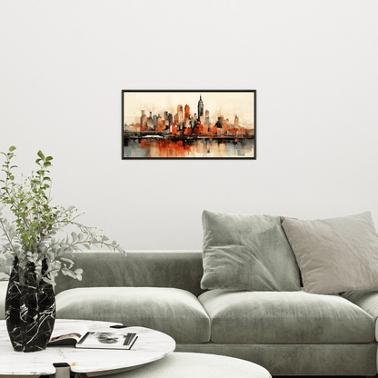 New York City Panorama in pastel colors - ArtDeco Canvas