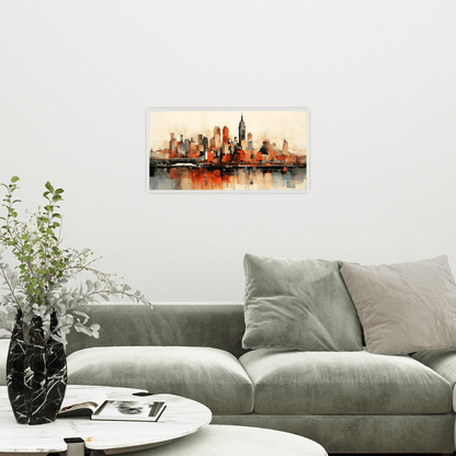 New York City Panorama in pastel colors - ArtDeco Canvas