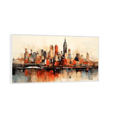 New York City Panorama in pastel colors - ArtDeco Canvas