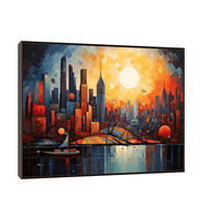 New York in the moonlight - ArtDeco Canvas