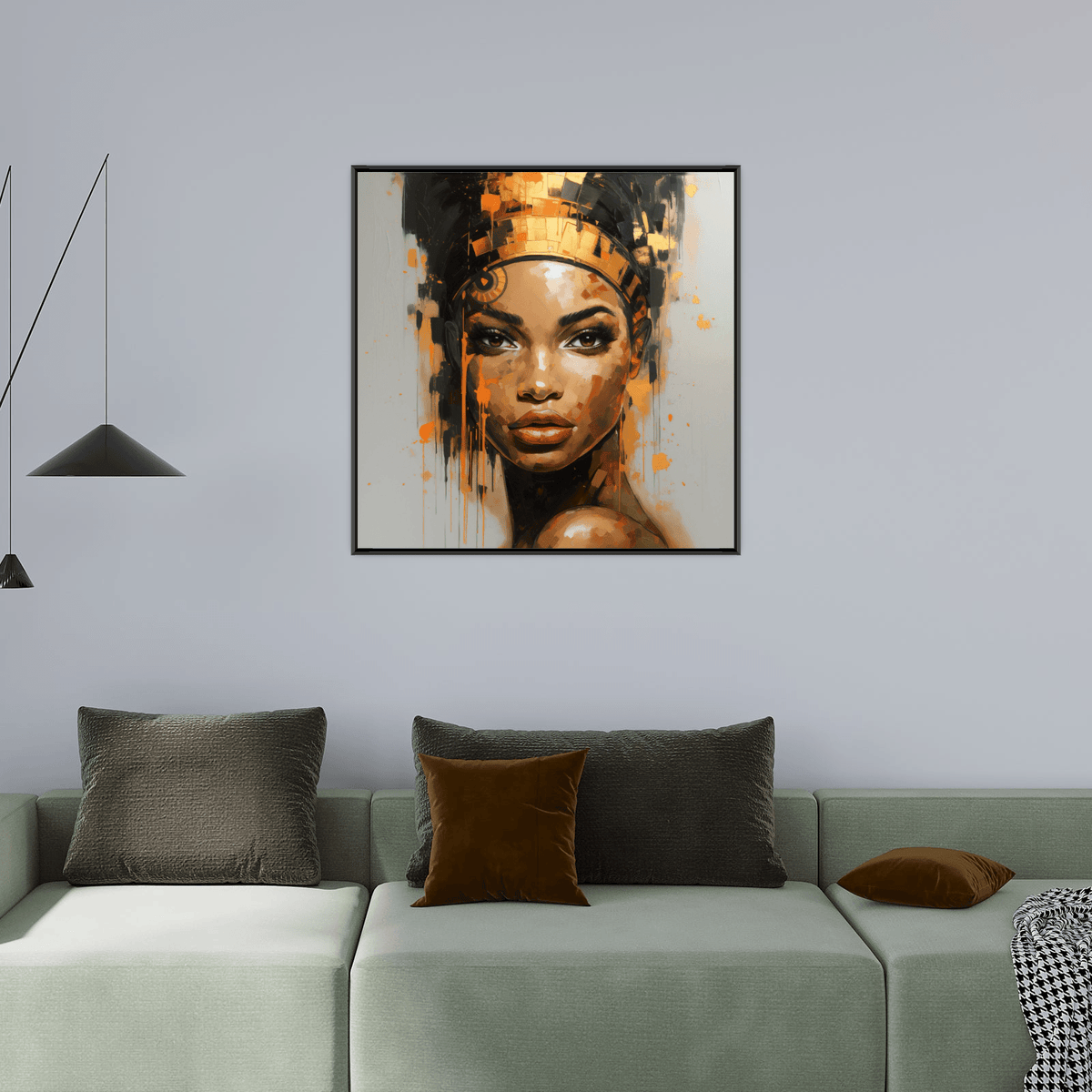 Nubian beauty queen - ArtDeco Canvas