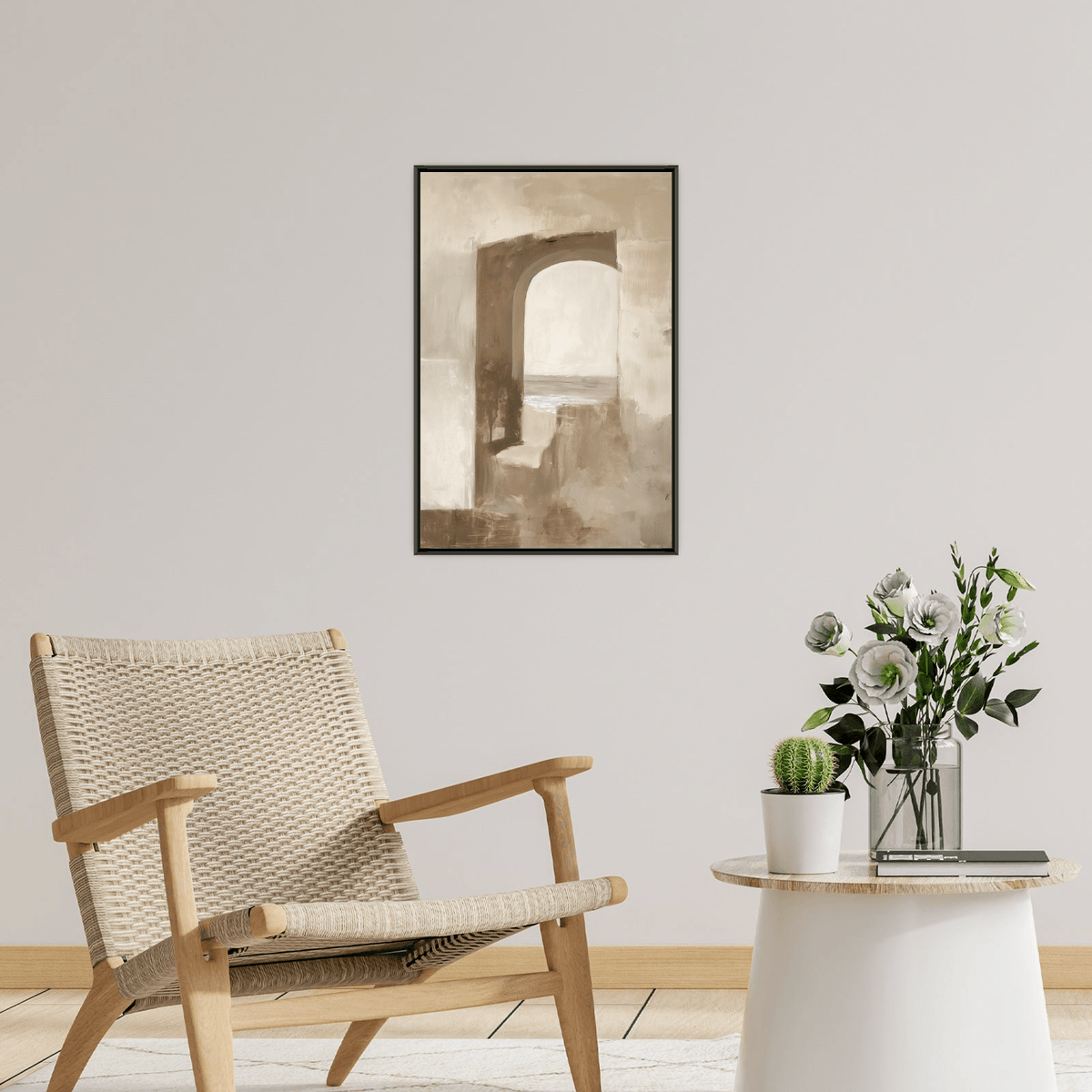 Old arch in brown - ArtDeco Canvas