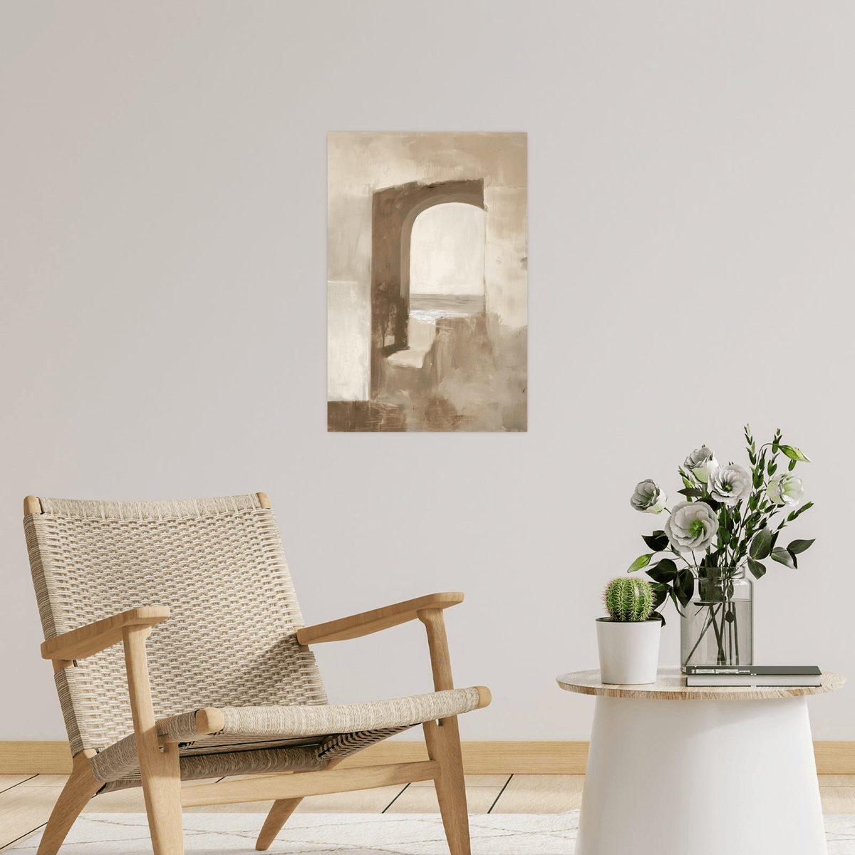 Old arch in brown - ArtDeco Canvas