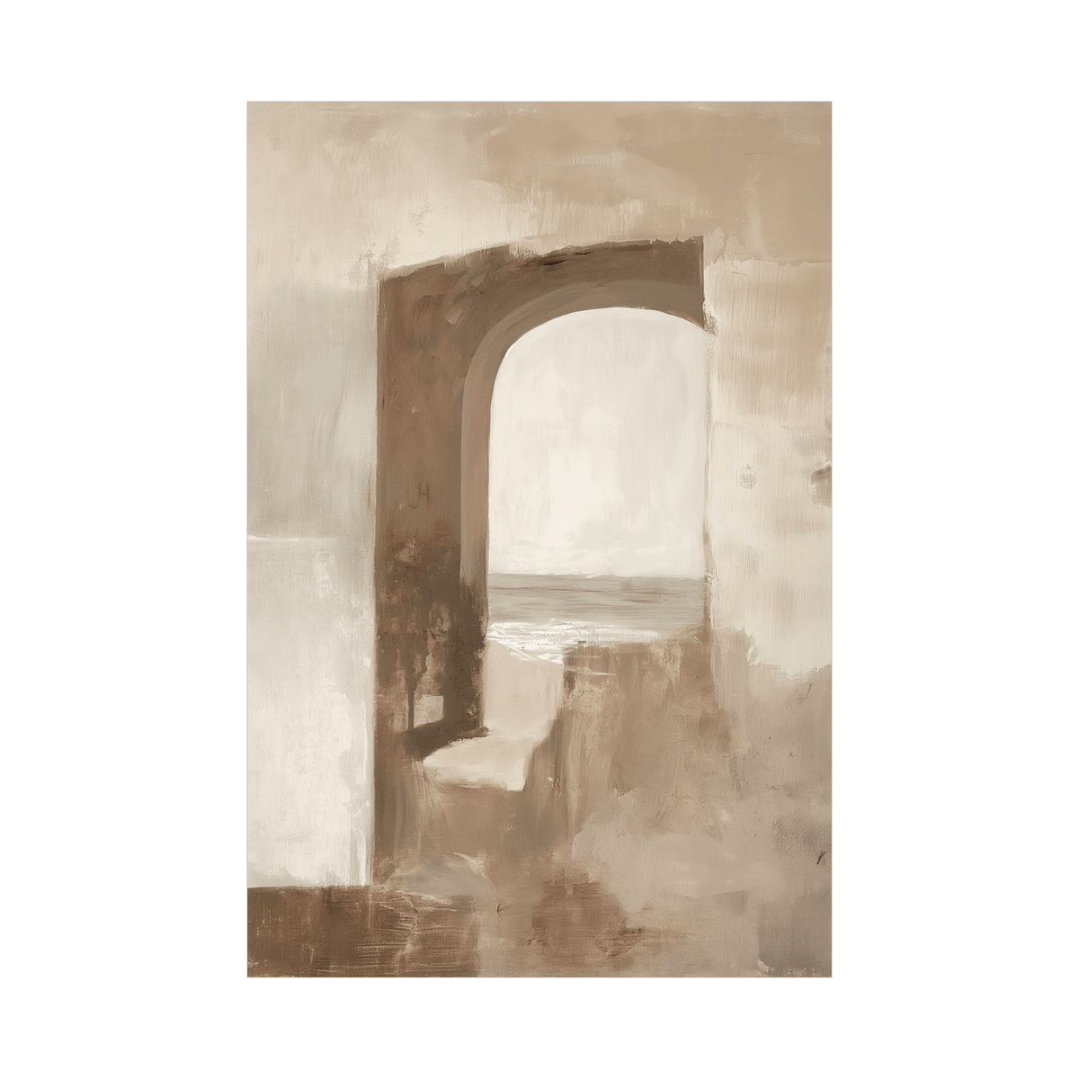 Old arch in brown - ArtDeco Canvas