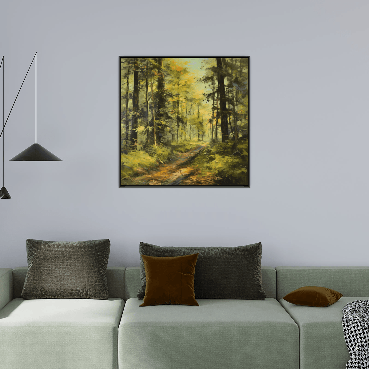 Old forest path - ArtDeco Canvas