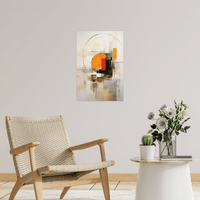 Orange circle unravel - ArtDeco Canvas