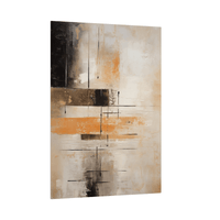 Paint brushes brown & orange - ArtDeco Canvas